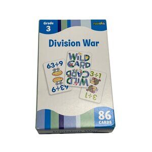 Division War Flash Kids Grade 3 Math Card Game 86 Cards Educational Fun Practice